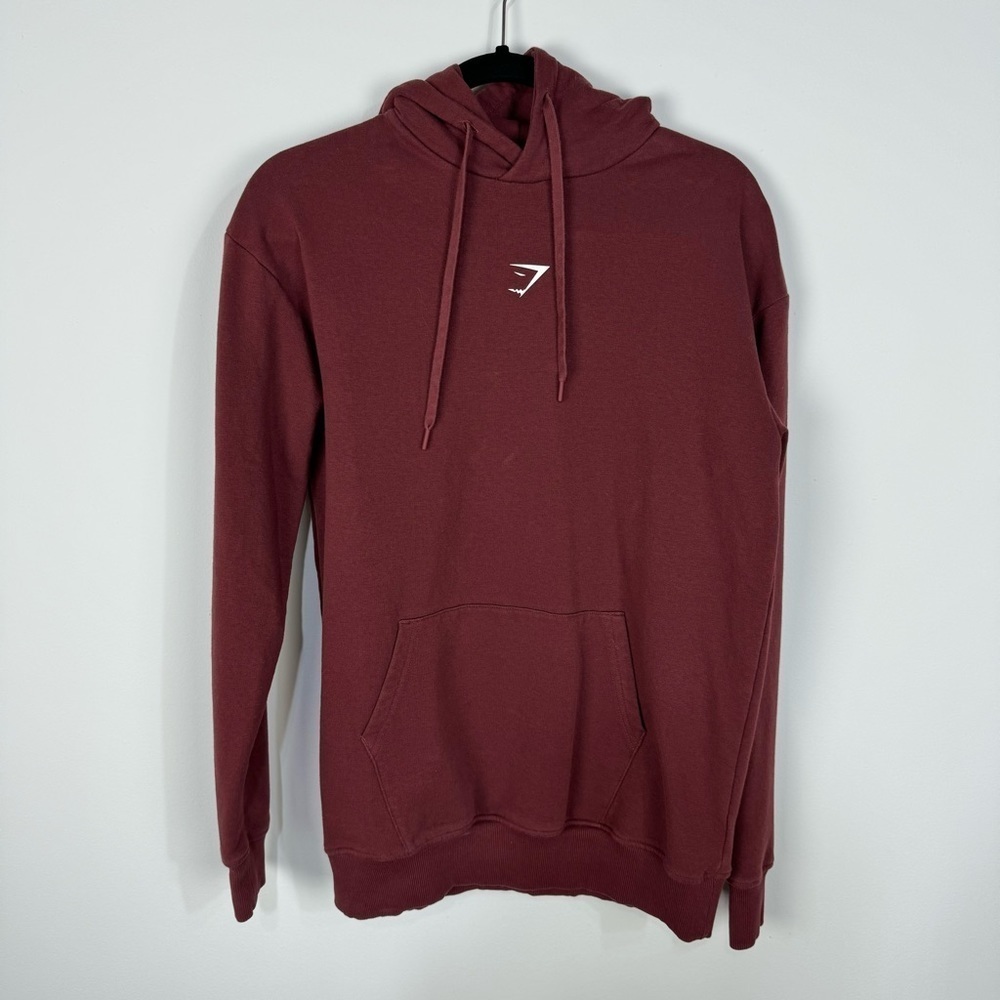 Gymshark burgundy rust hoodie athleisure lounge workout gym
